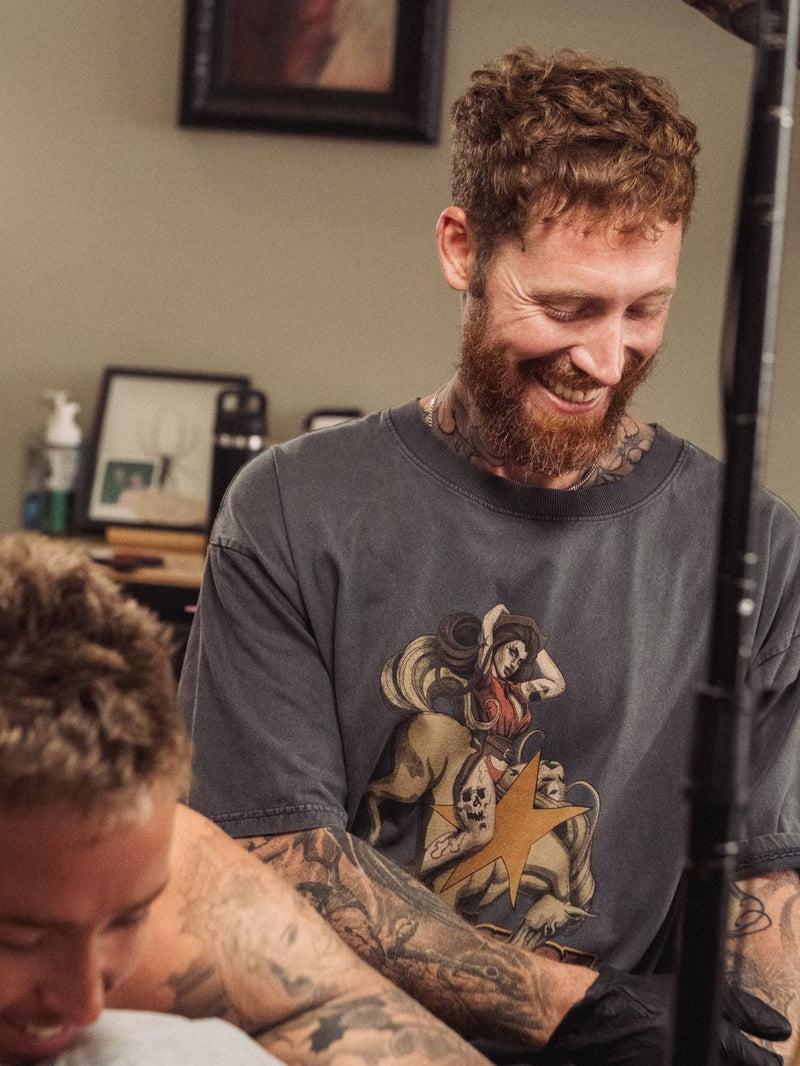 Easy Cowboy Tee - Washed Black