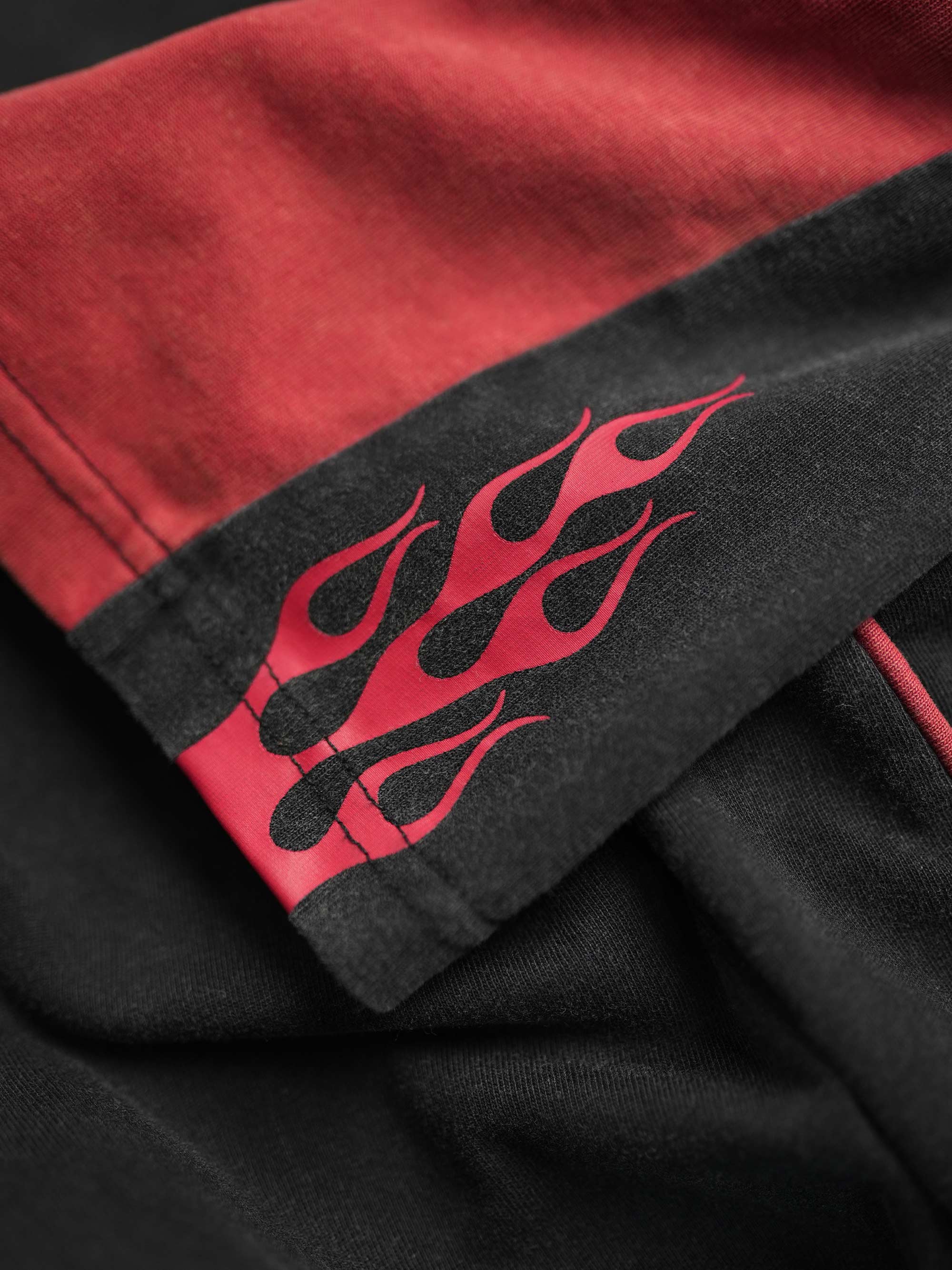 90's Steeze Panel Tee - Vintage Black/Red