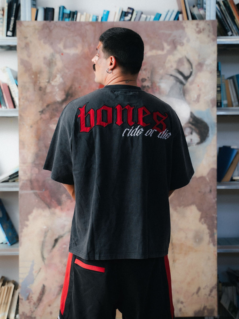 Boho Moto Tee - Vintage Black