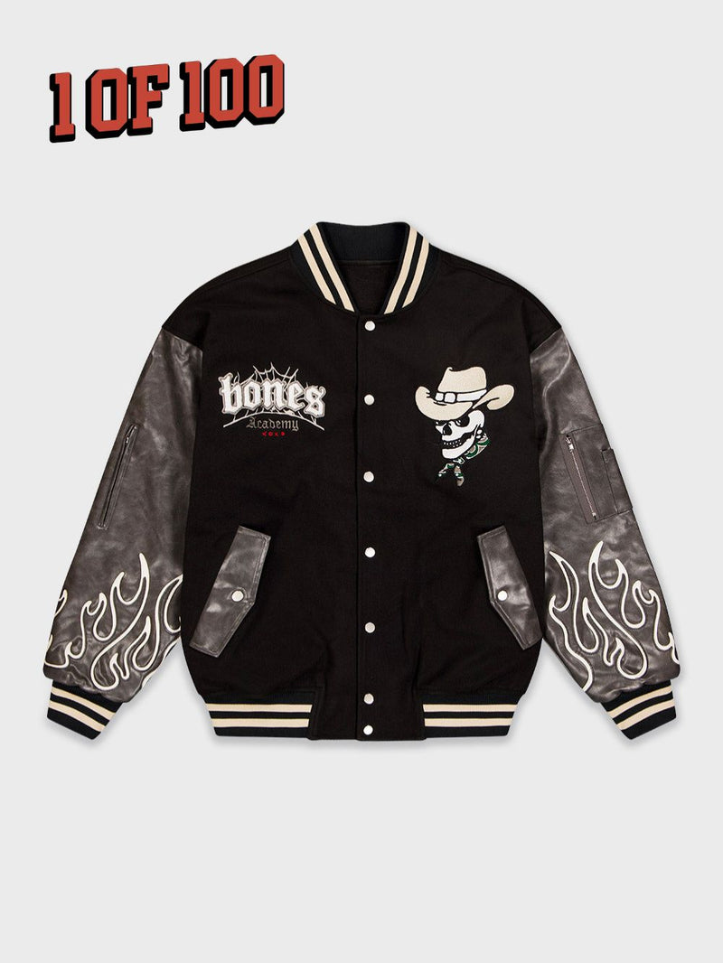 Cowboys Varsity Jacket - Black/Grey