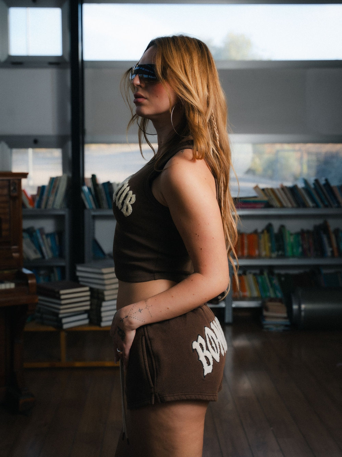 Bones Club Booty Shorts - Washed Brown