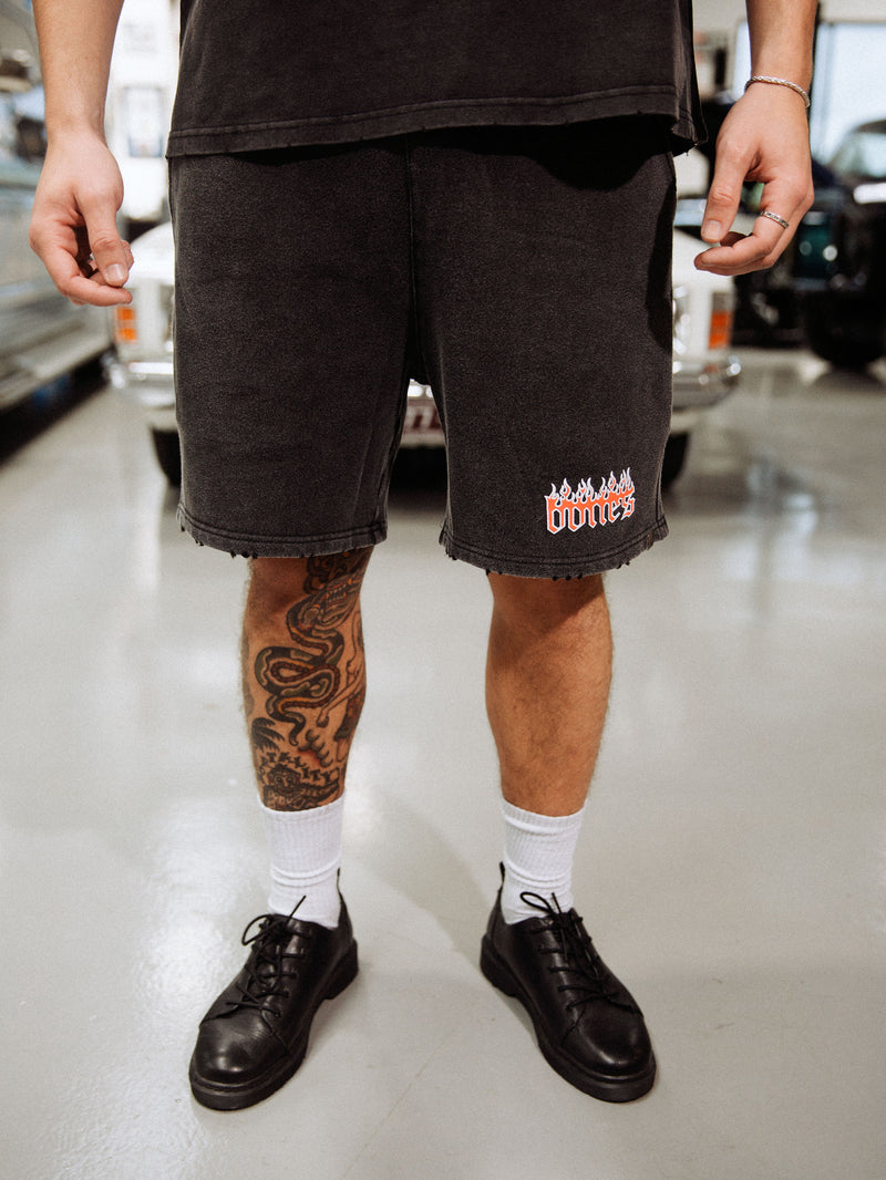 Adrenaline Jersey Shorts - Washed Black