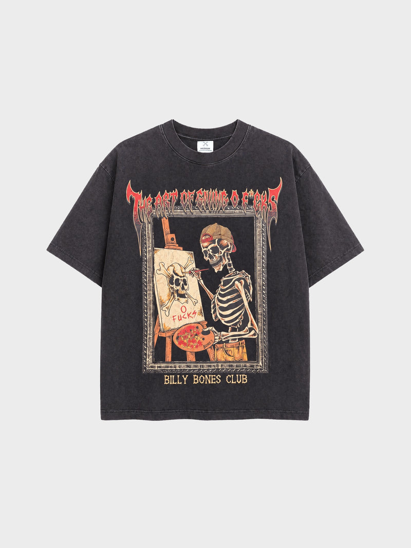The Art of Zero F*s Tee - Vintage Black