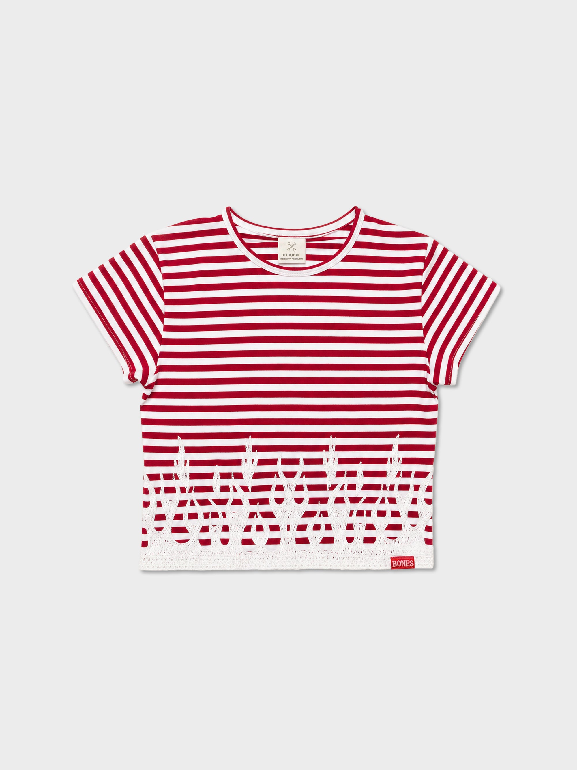 Striped Baby Burner Tee - Red