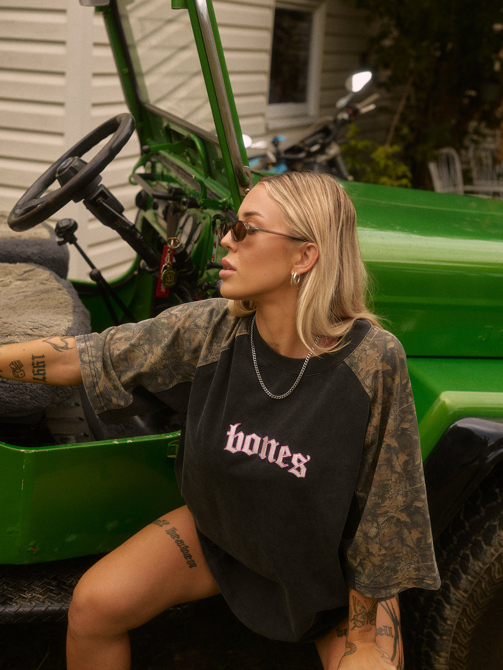 Lovers Steeze Panel Tee - Washed Black/Camo