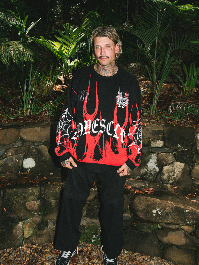 FC Flame Knit - Black/Red