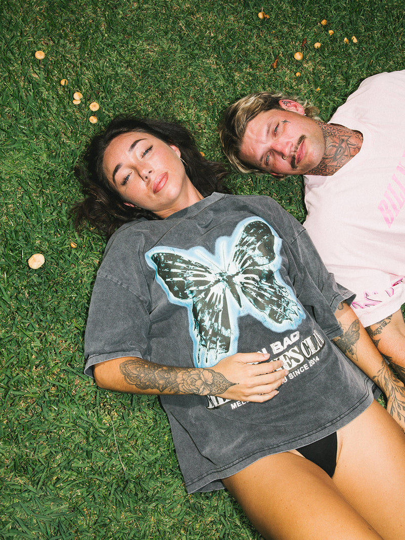 Born Bad Box Tee - Washed Black