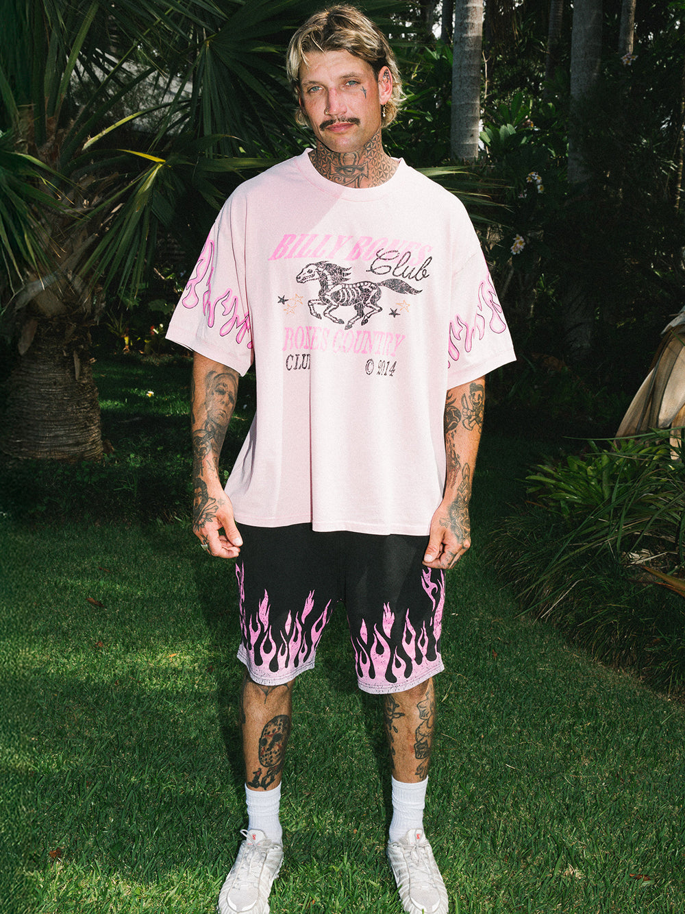 Flamed Rider Tee - Washed Pink