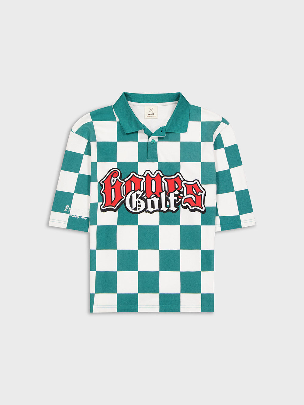 19th Hole Check Polo - Green | Billy Bones Club