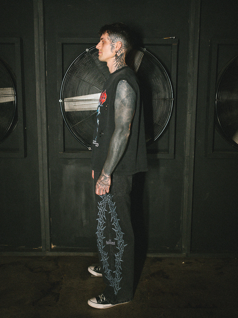 Barb Denim Jeans Straight - Washed Black