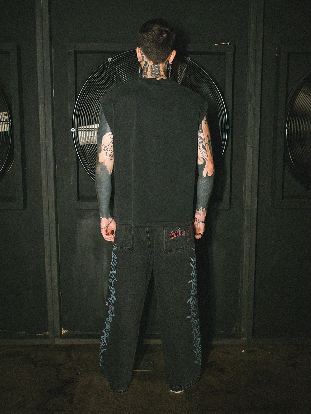 Barb Denim Jeans Straight - Washed Black