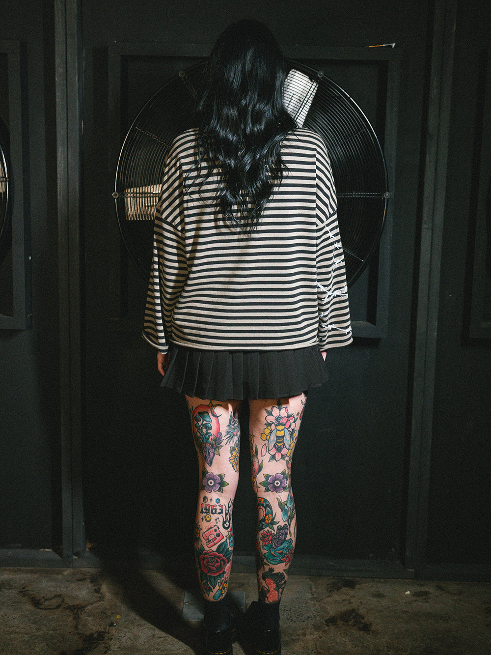Rocker Longsleeve Patch Tee - Striped