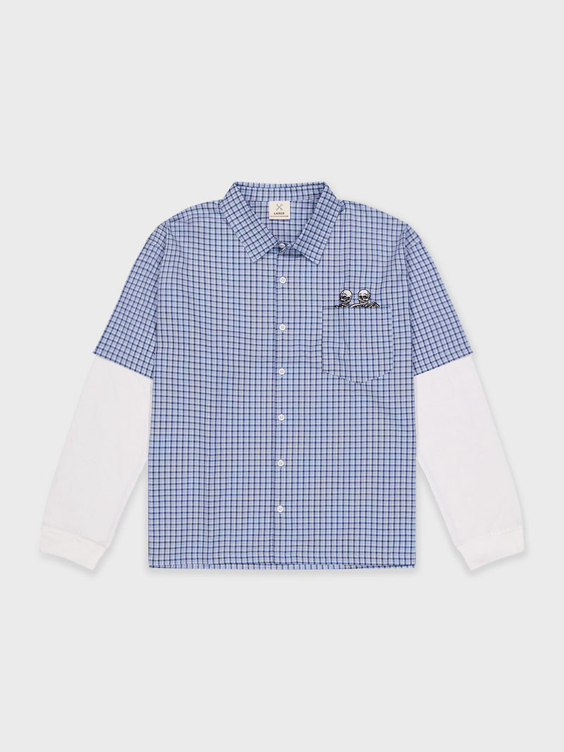 Bones Academy Layered Shirt - Blue Check