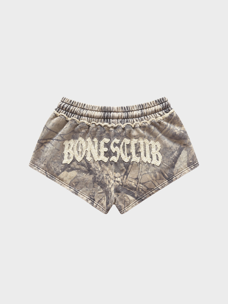 Bones Club Booty Shorts - Treecamo