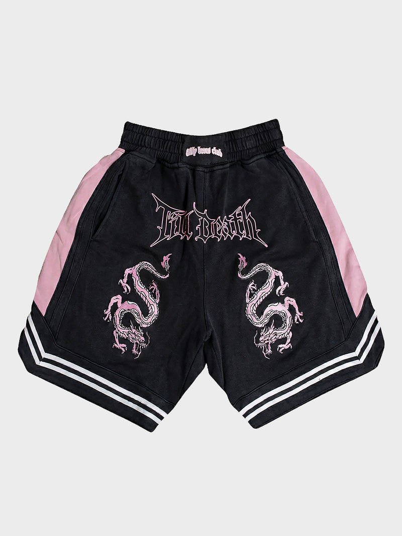 Till Death Dragon Shorts - Black/Pink