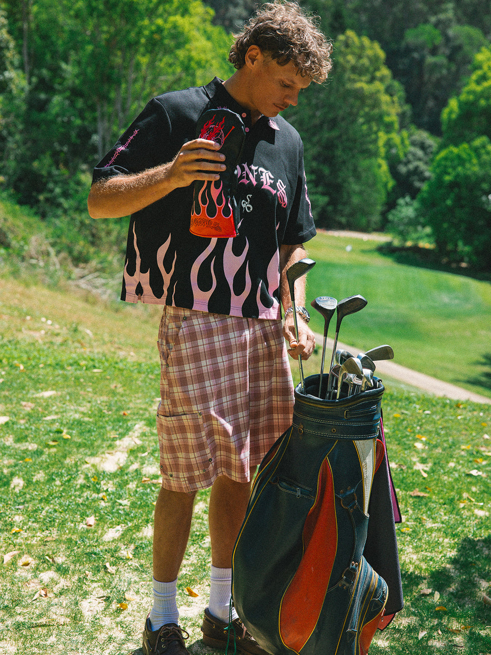 Birdie Golf Headcover - Black/Pink