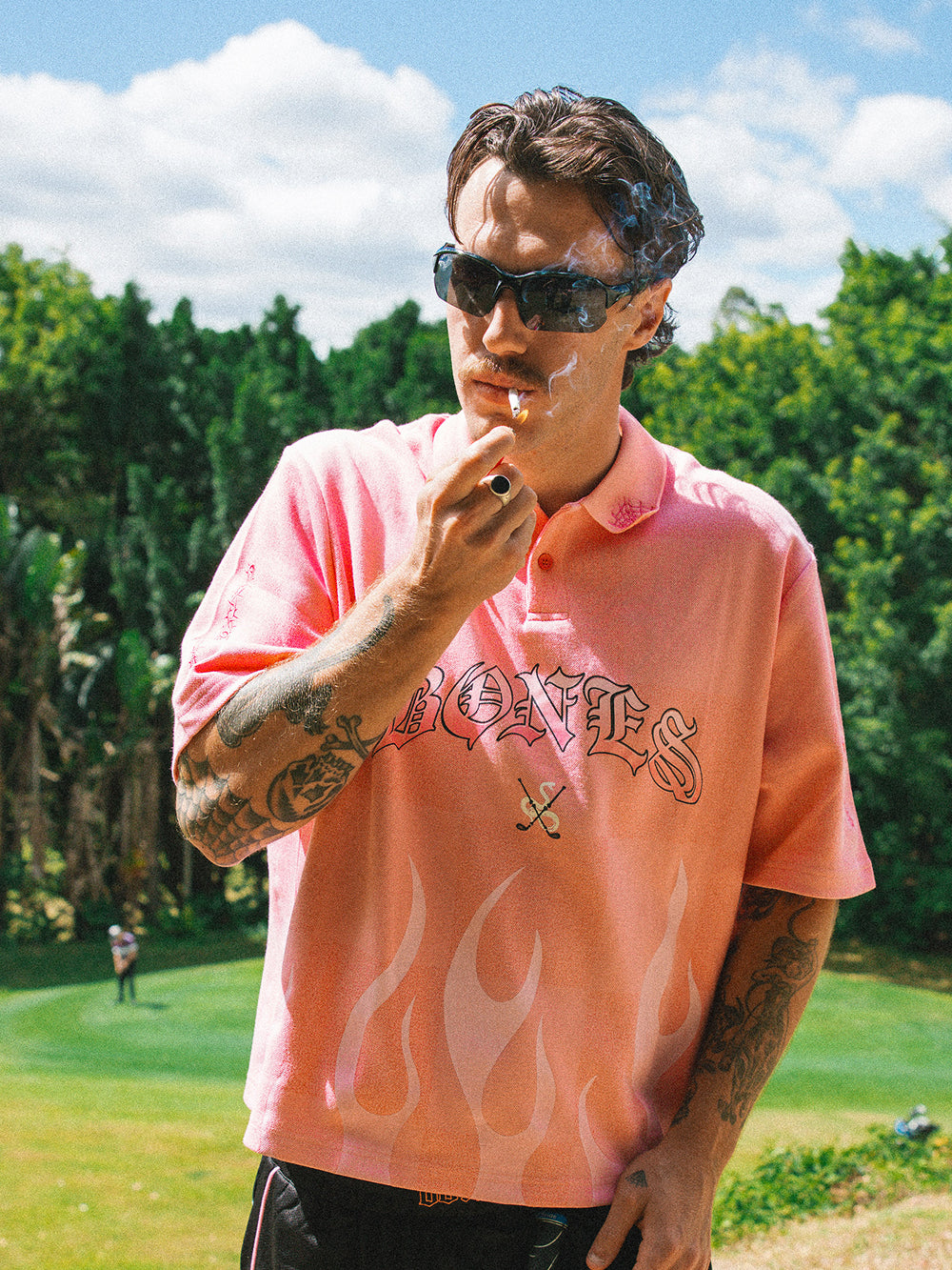 Flamed Swinger Polo - Pink