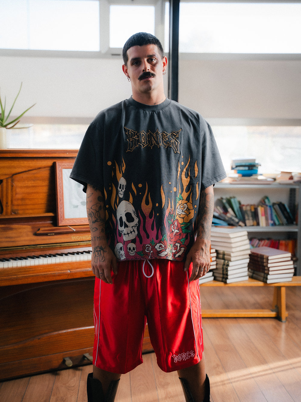 Hellfire Tee - Washed Black