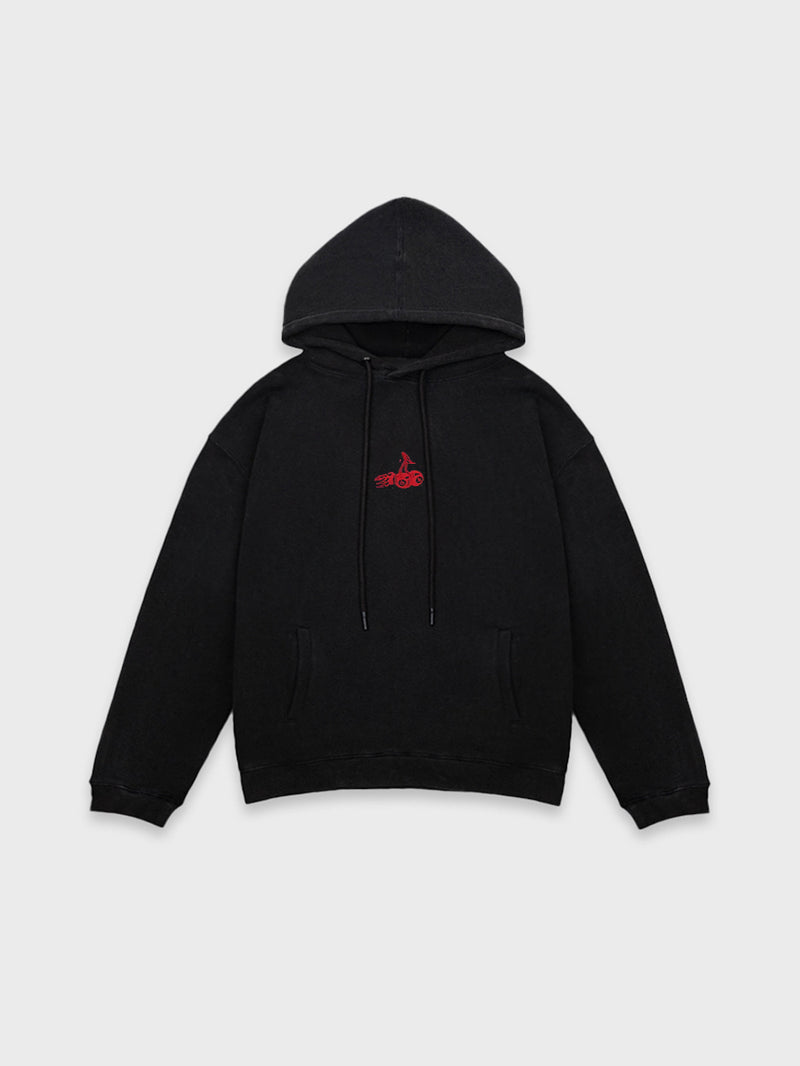Cherry Gloss Hoodie - Washed Black