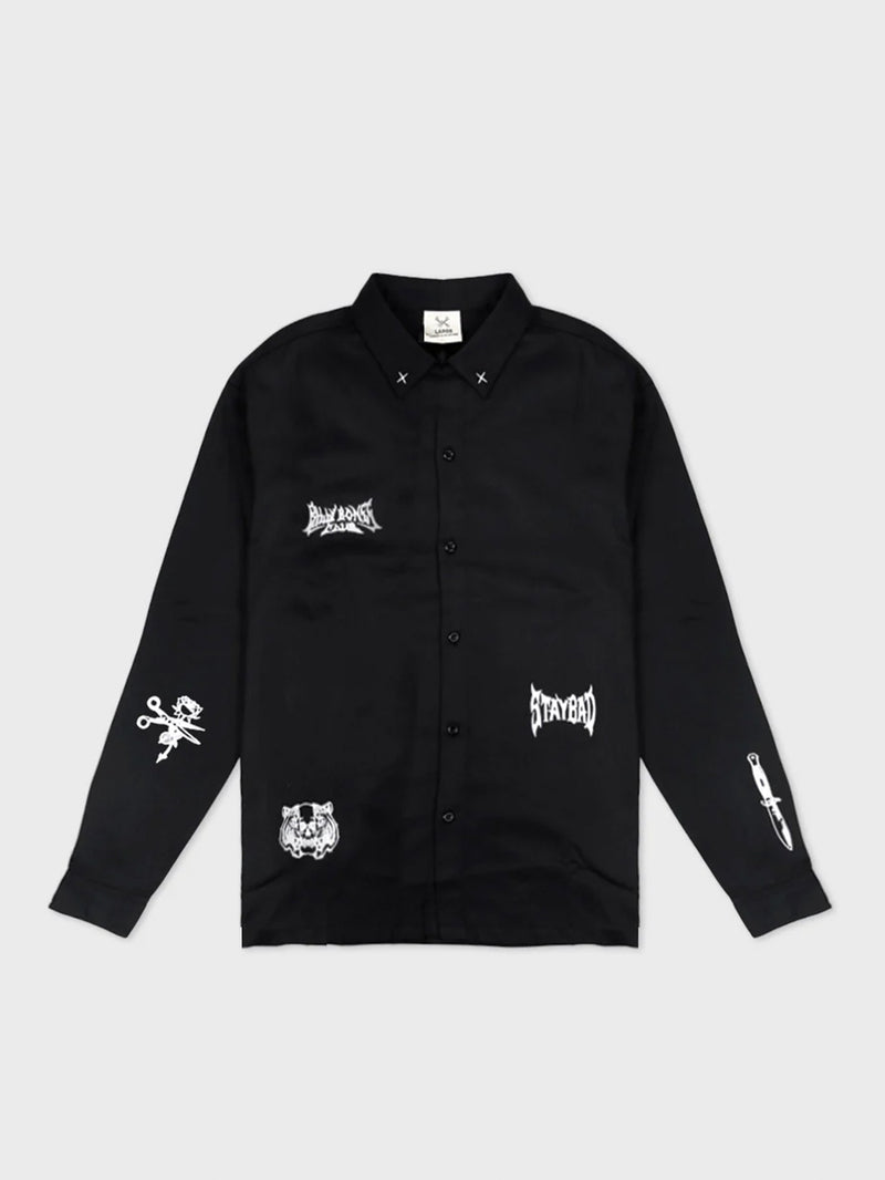 Club Ink Longsleeve Work Shirt - Black