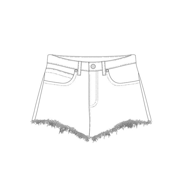 How to measure denim shorts