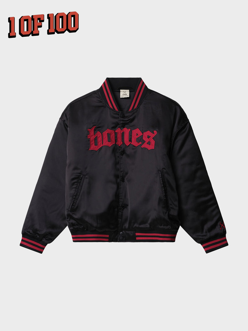 Satin Bomber Jacket - Red