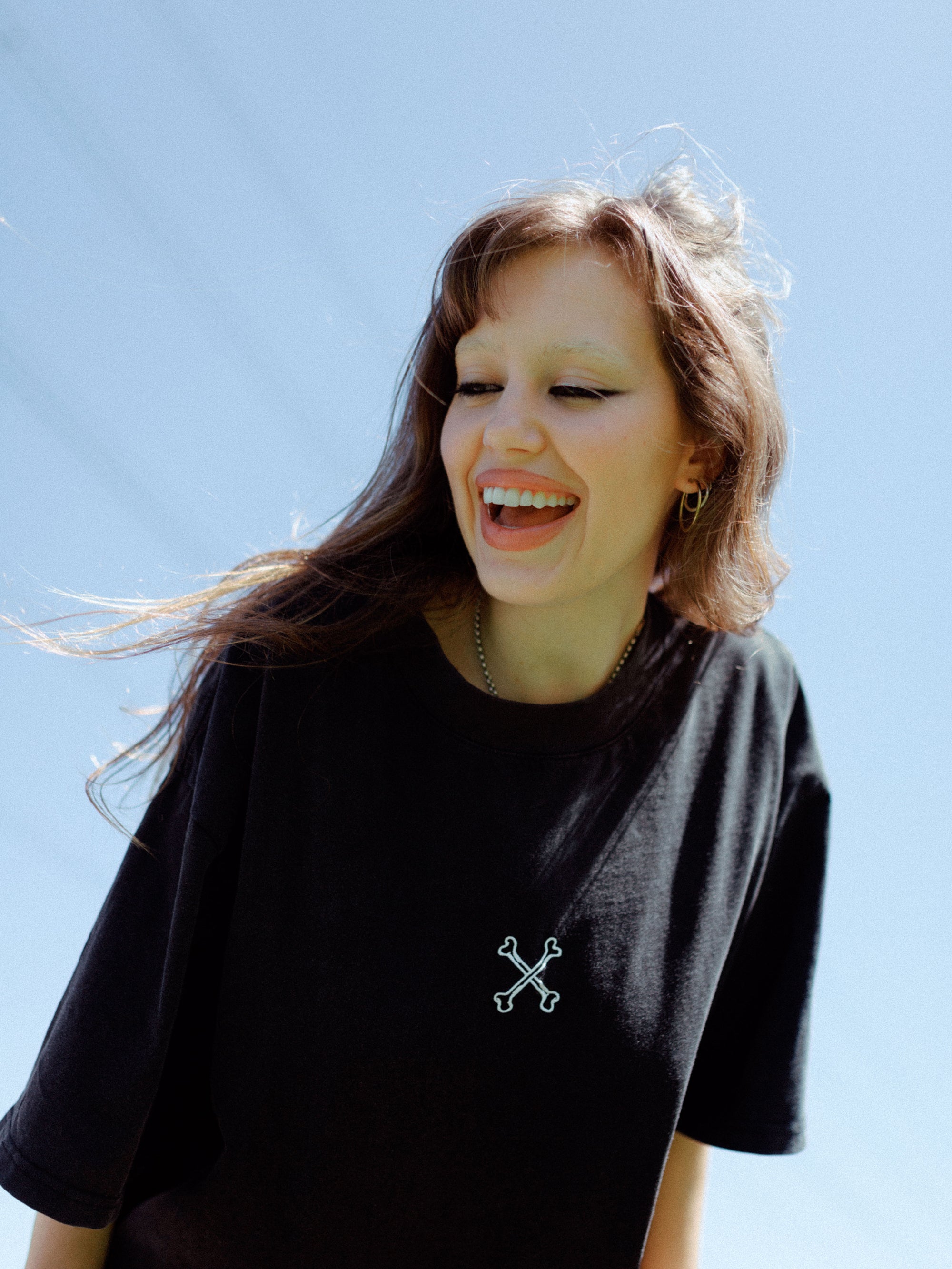 Cross Bones Tee - Vintage Black