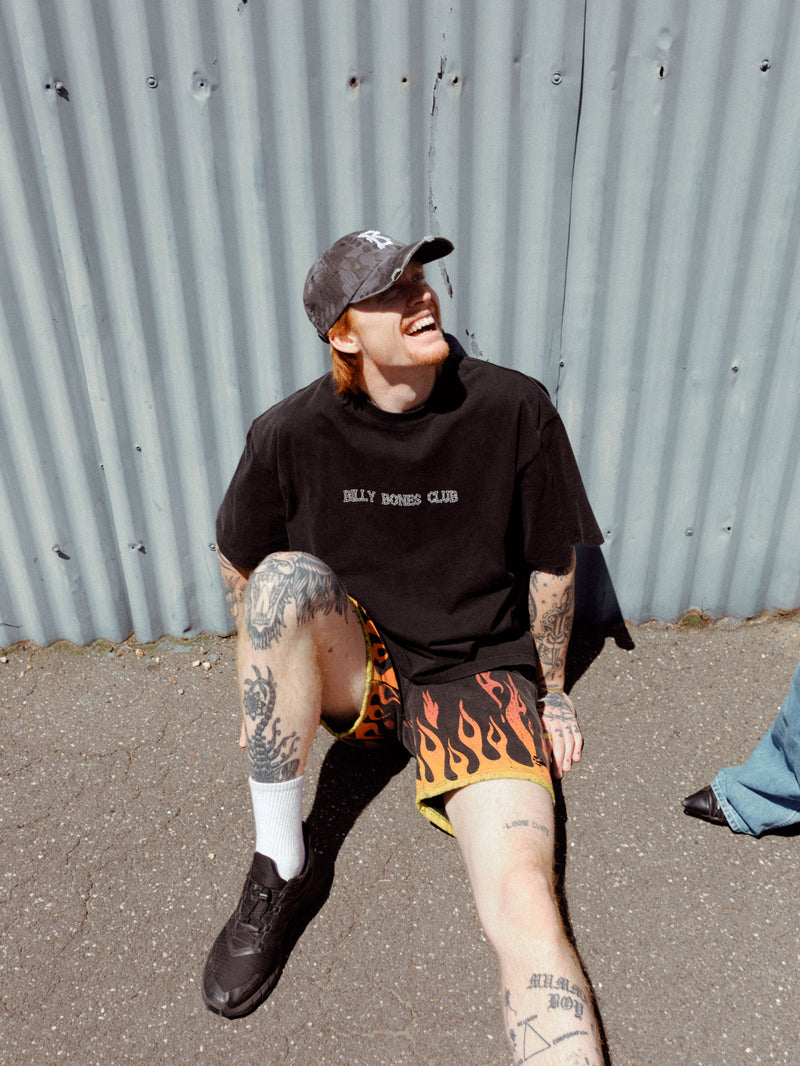 Bones Letter Tee - Vintage Black