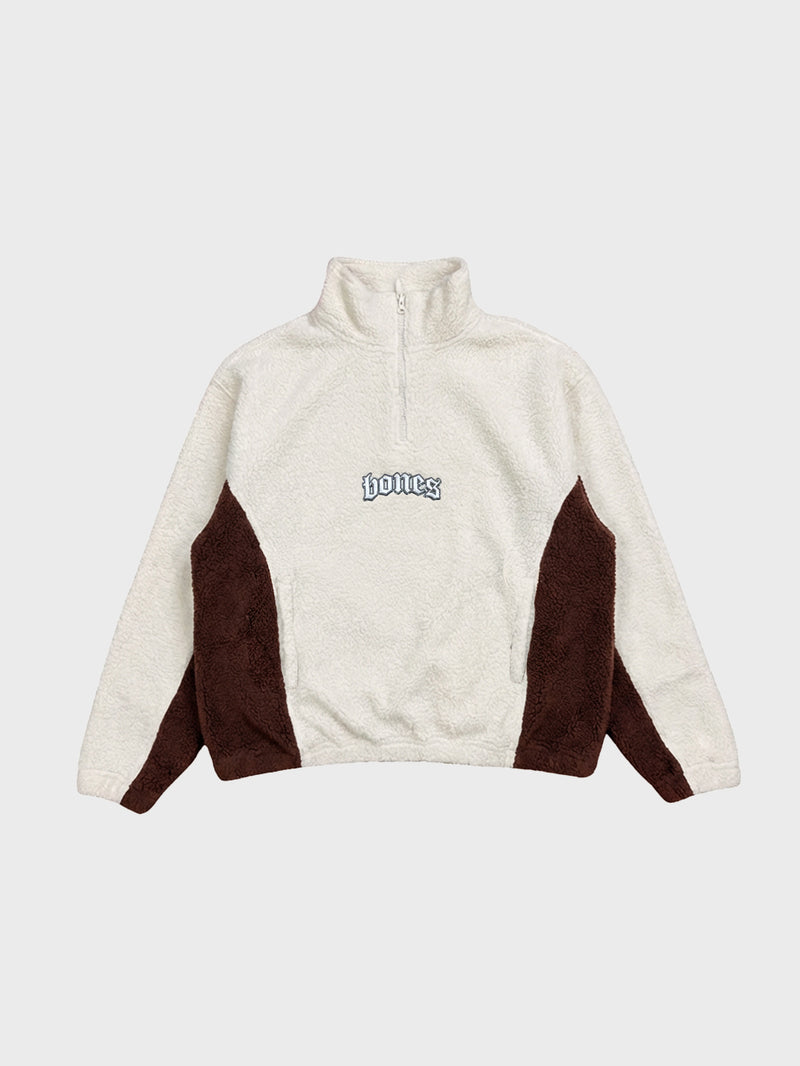 Webbed Collar Sherpa - Stone