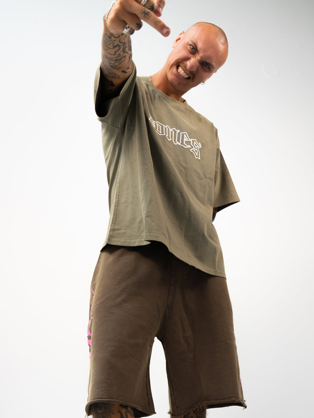 Cyber Baggy Jersey Shorts - Chocolate/Pink