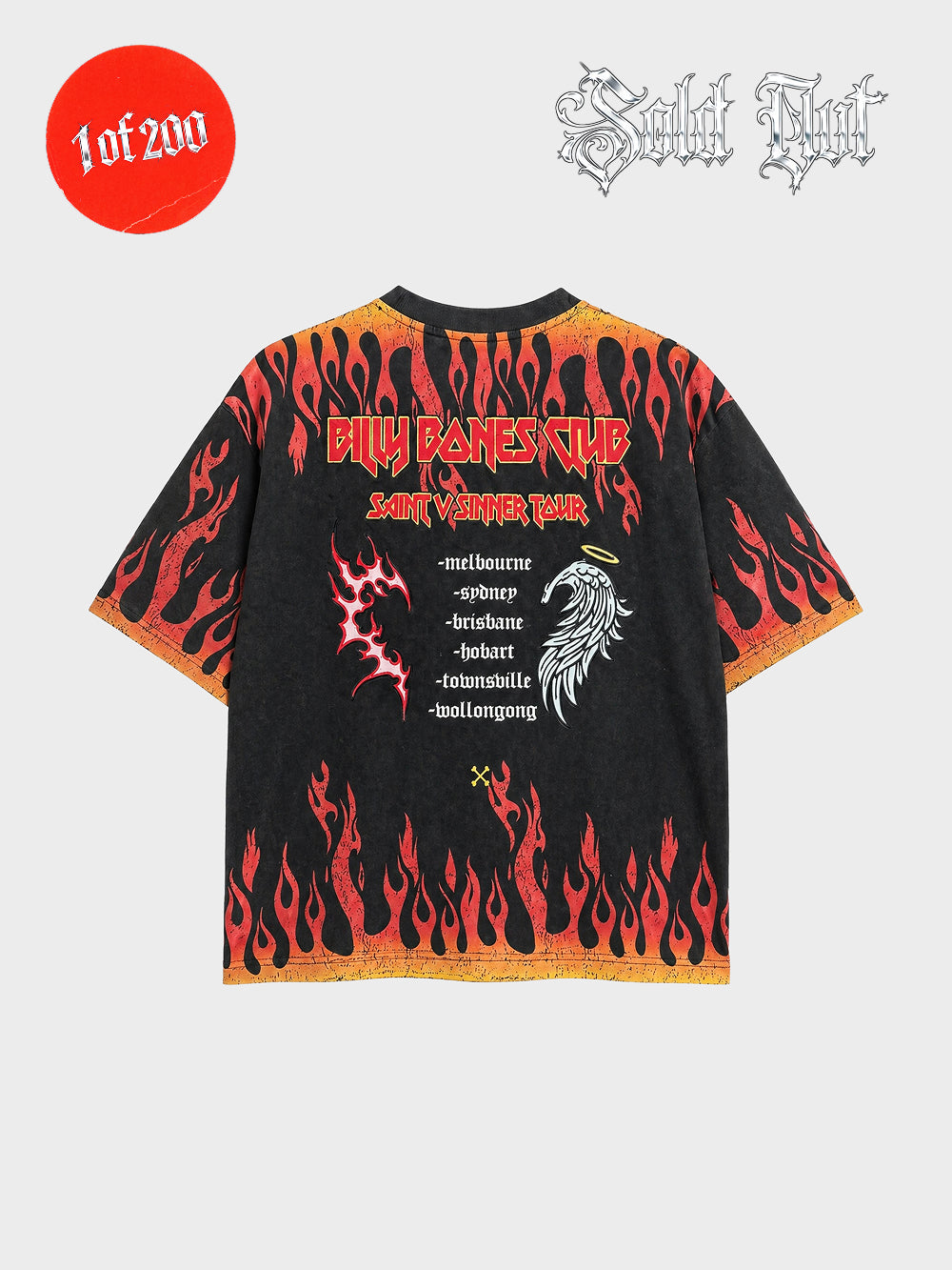 Saint VS Sinner Legacy Tee - Washed Flame