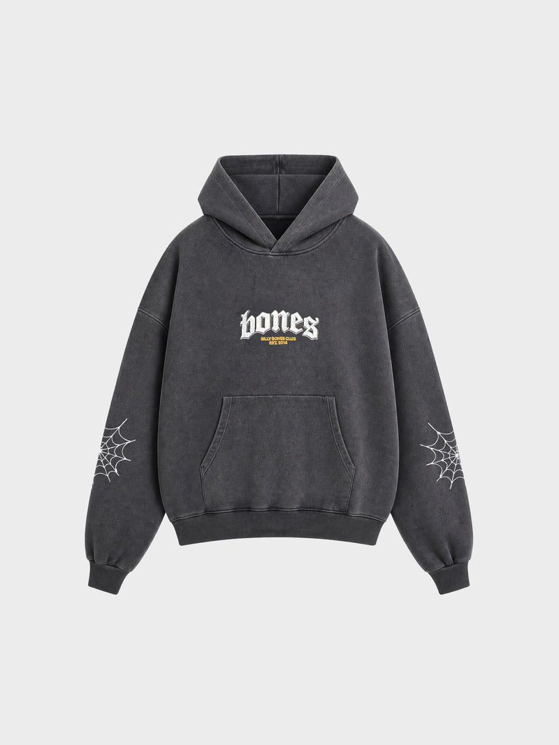 Webbed Classic Hoodie - Washed Black