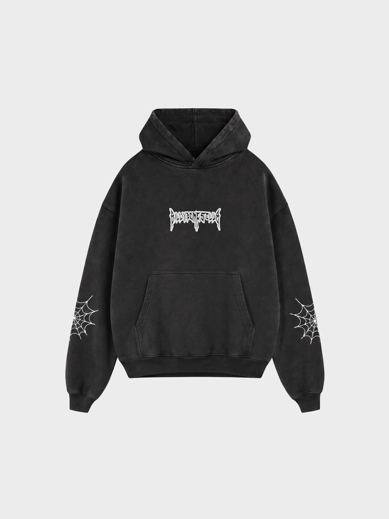 Webbed Classic Hoodie - Washed Black