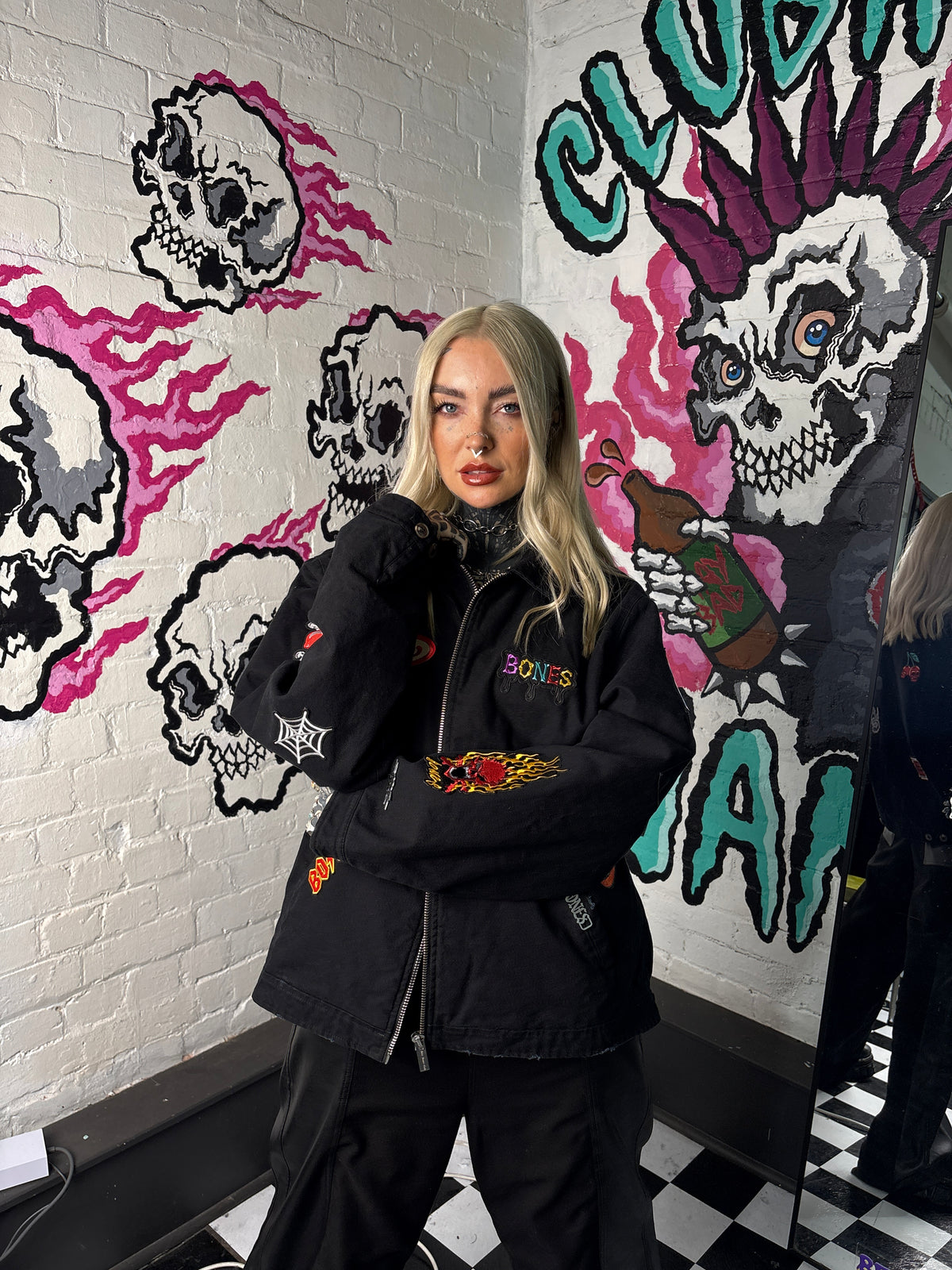 Bones DIY Patch Jacket - Vintage Black