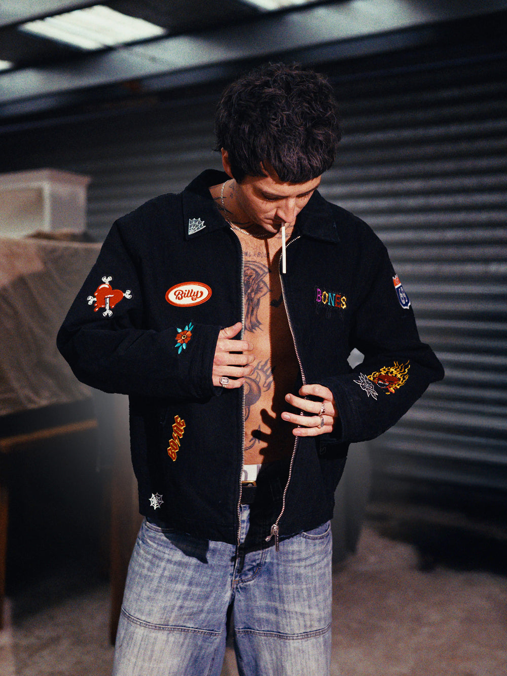 Bones DIY Patch Jacket - Vintage Black