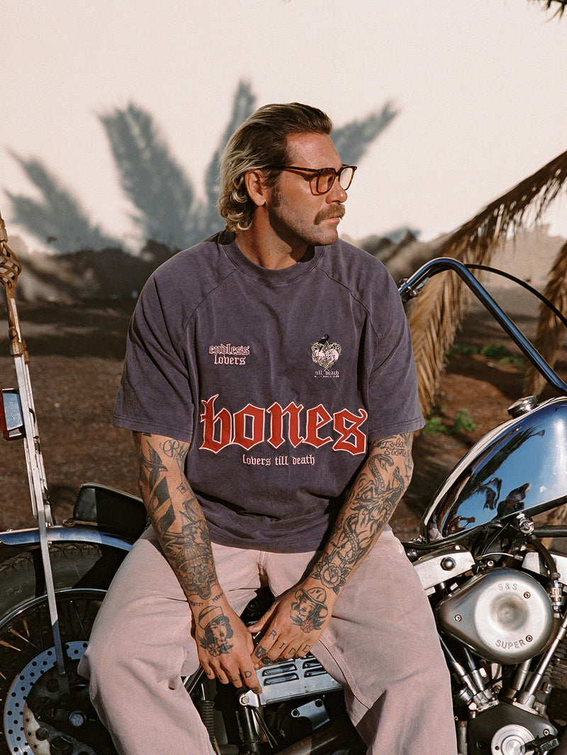 Endless 2.0 Contrast Stitch Tee - Washed Purple