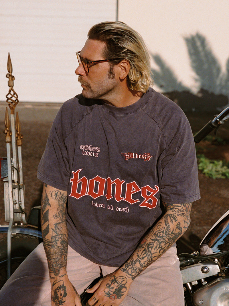 Endless 2.0 Contrast Stitch Tee - Washed Purple