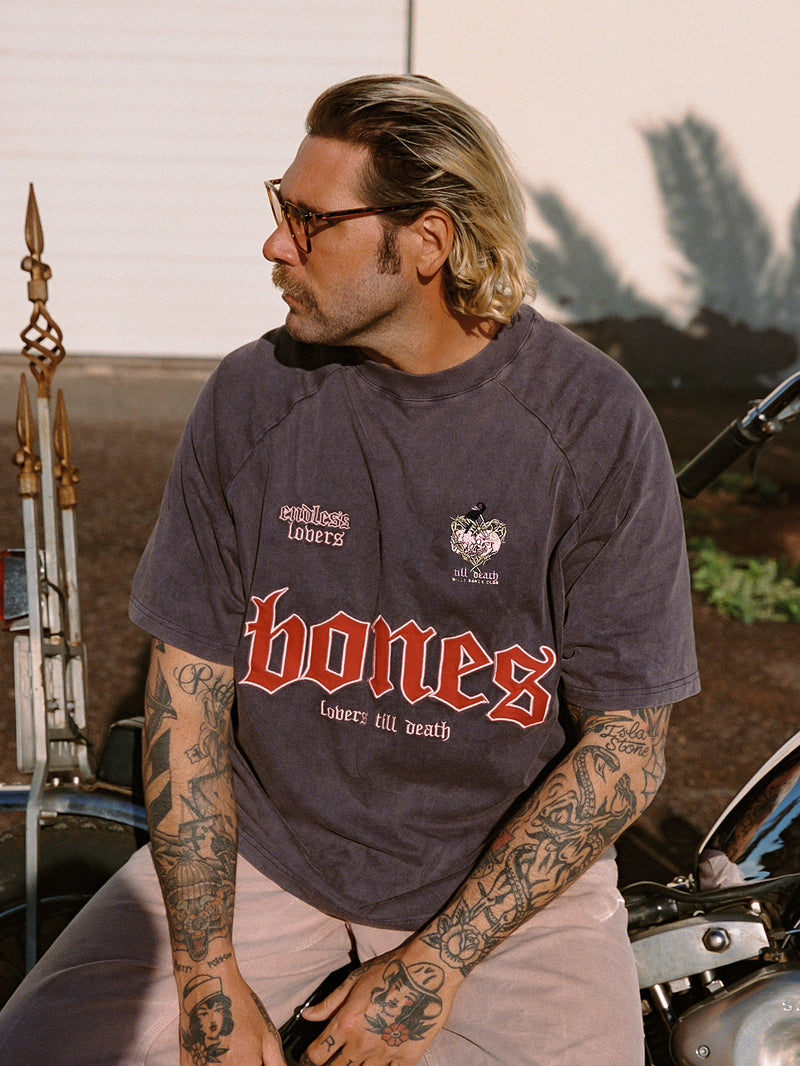 Endless 2.0 Contrast Stitch Tee - Washed Purple