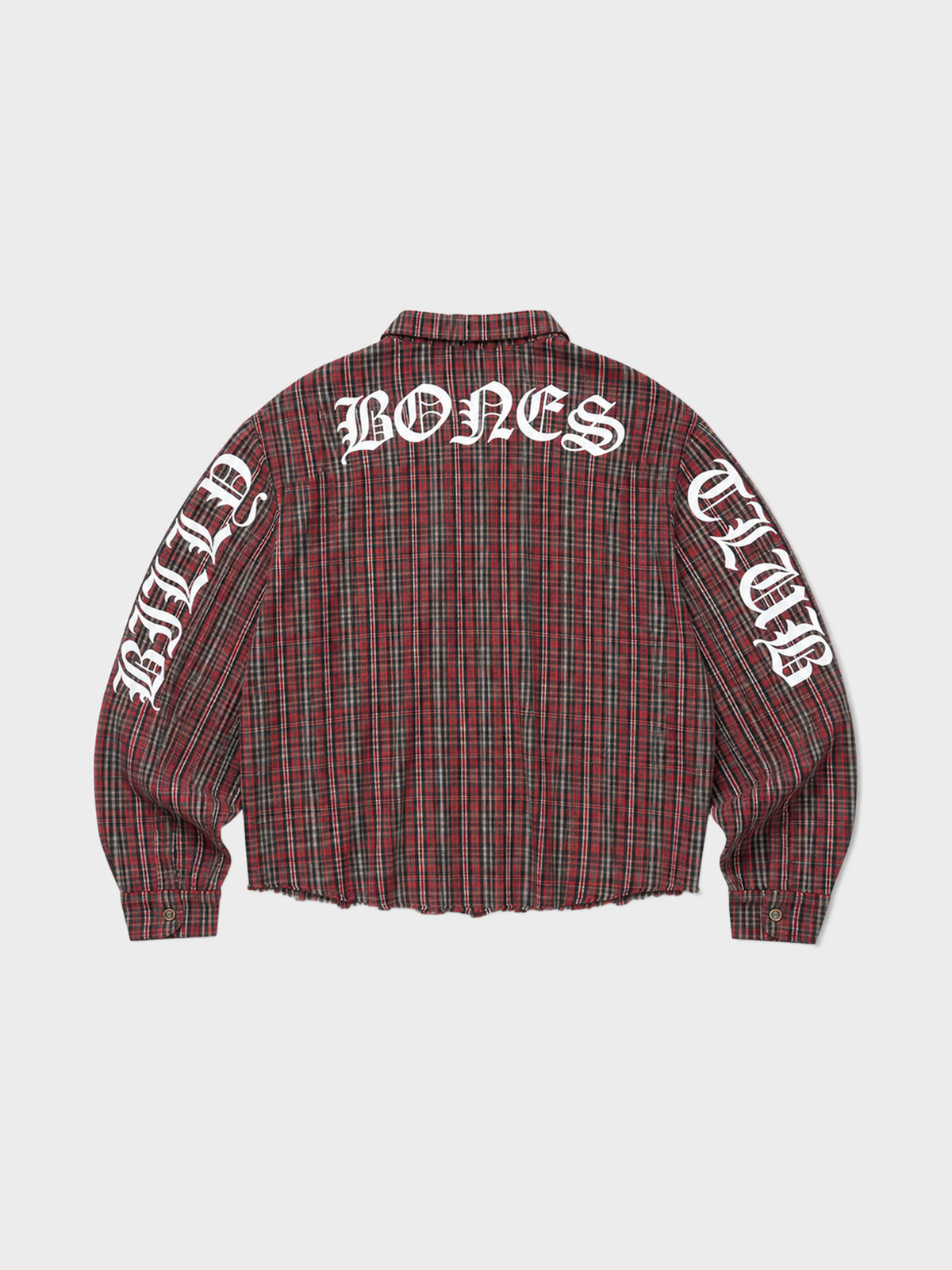 Rocker Patch Plaid Shirt - Red