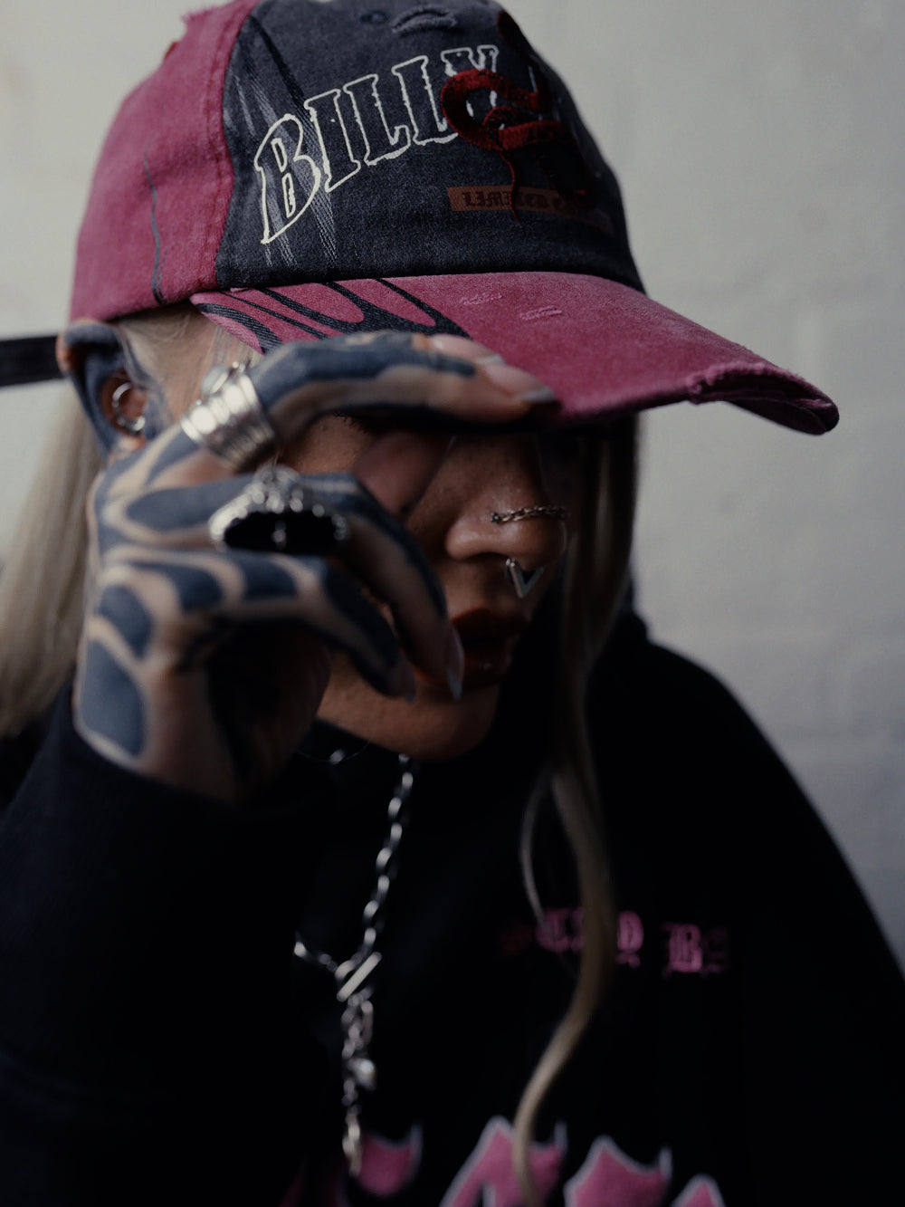 Serpent Machine Cap - Washed Red