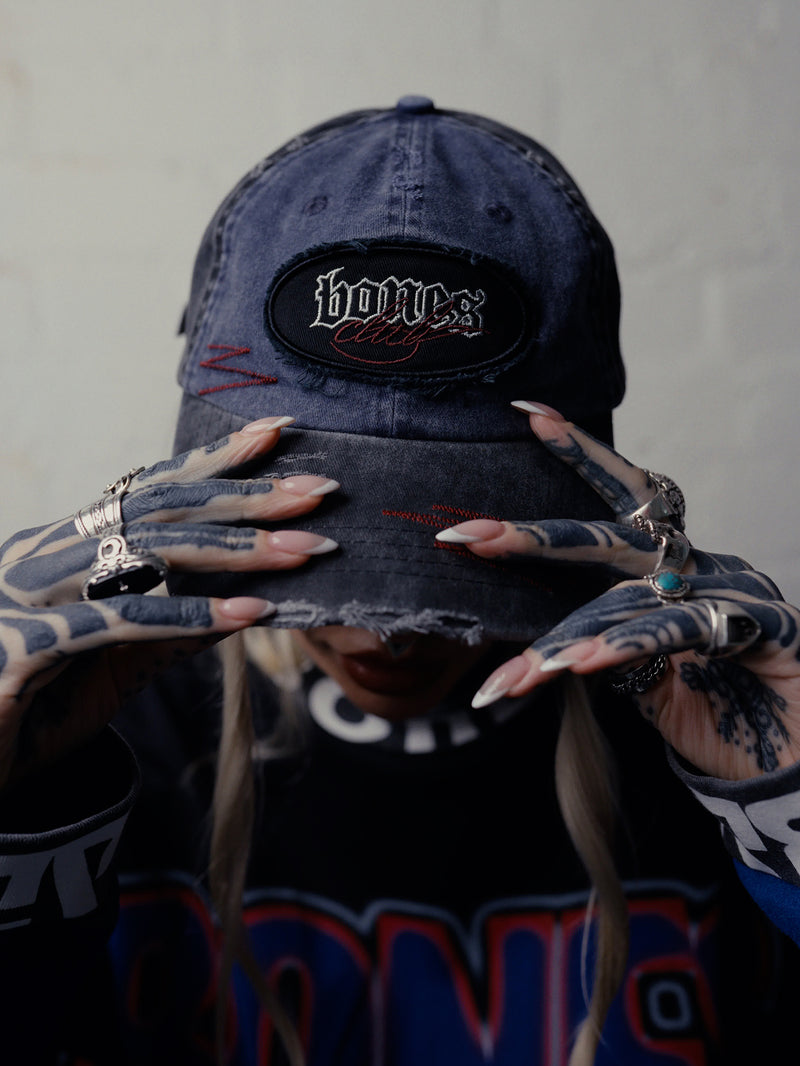 Steeze Machine Cap - Washed Blue