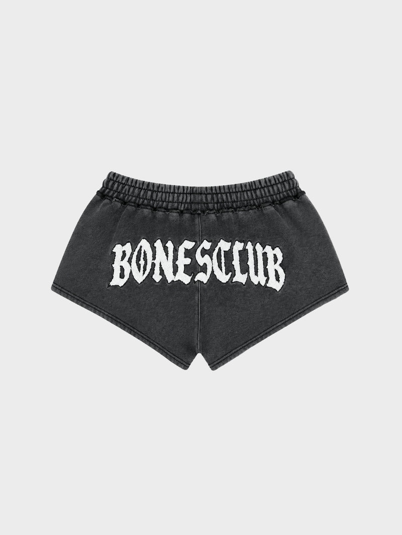 Bones Club Booty Shorts - Washed Black