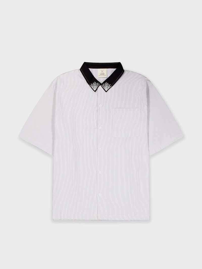 Striped Webb Academy Shirt - Black/White