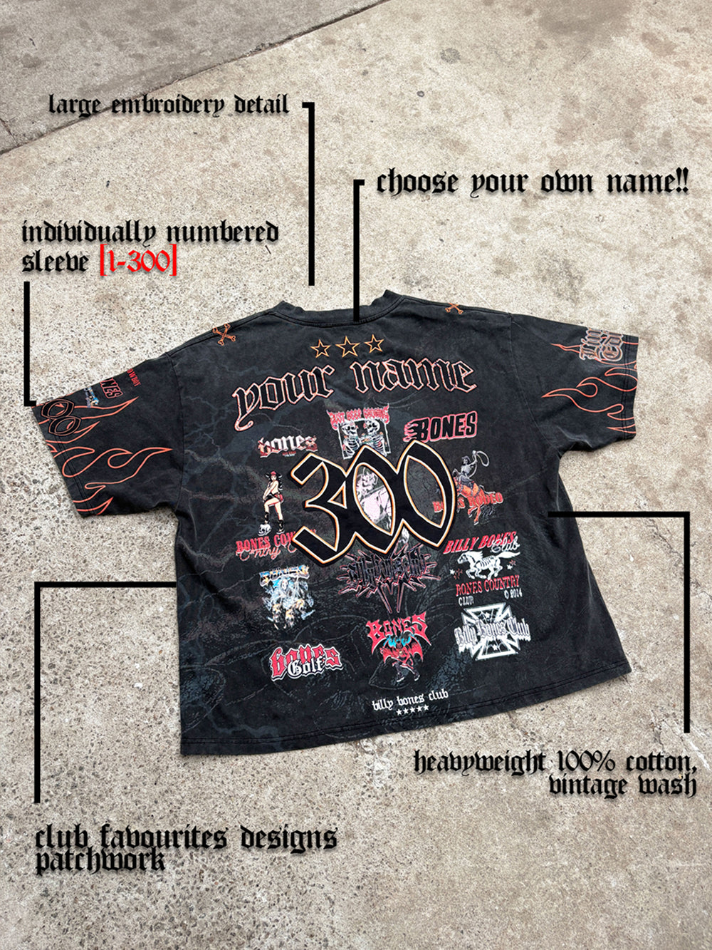 The 300th Edition Tee - Washed Black