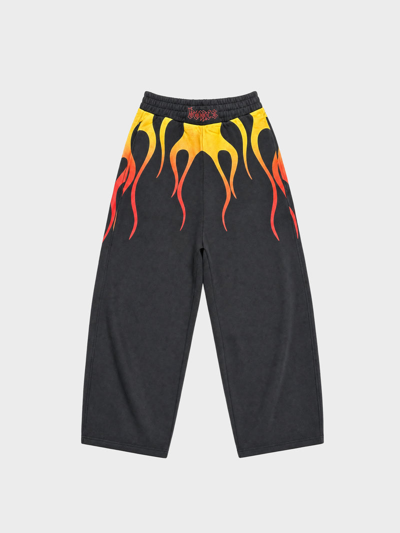 Deathlifting Burner Trackpants - Black/Flame