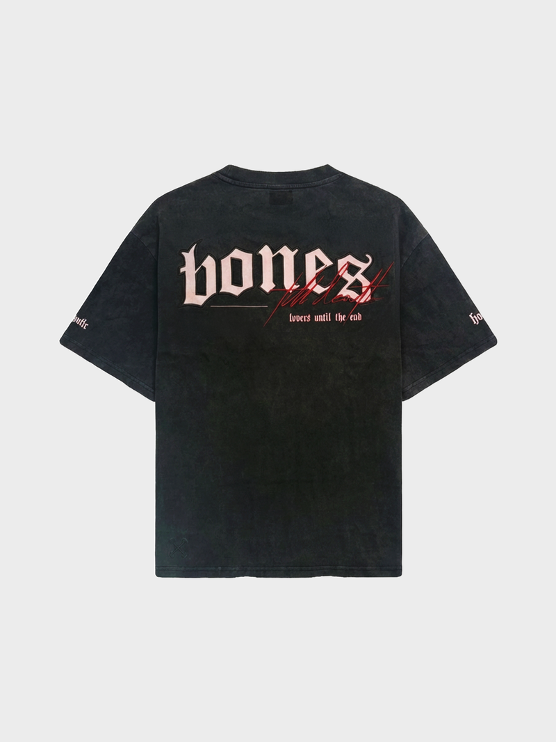 Hopeless Romantic Tee - Washed Black