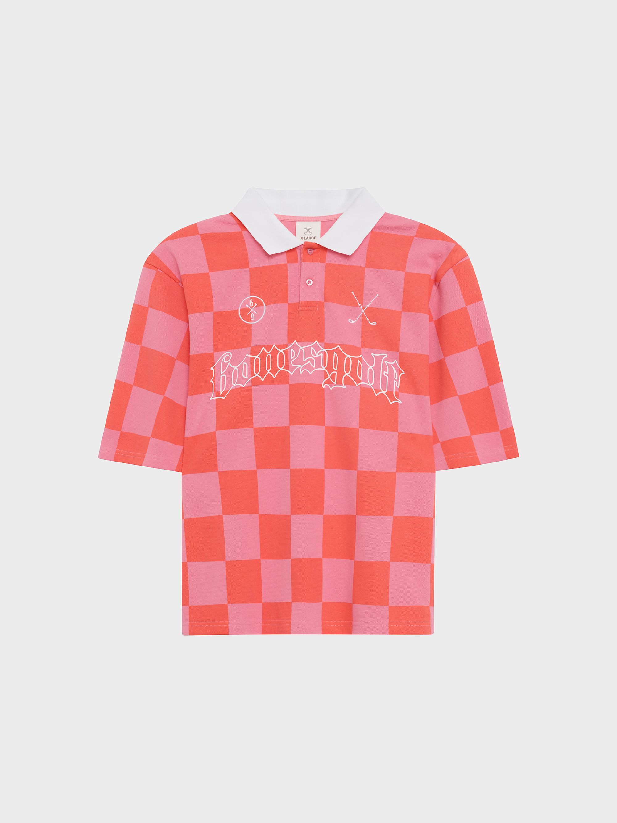 Fairway Check Polo - Red/Pink