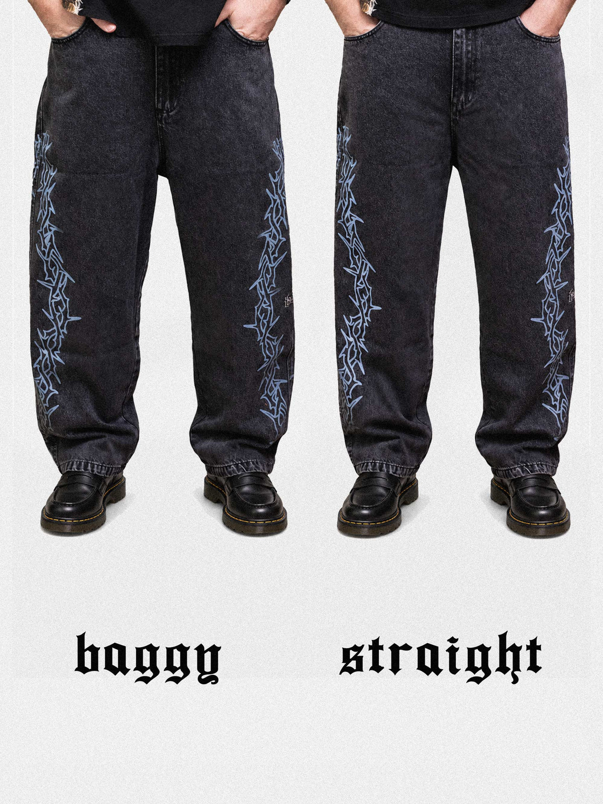 Bones Burner Denim Jeans (Straight) - Washed Blue