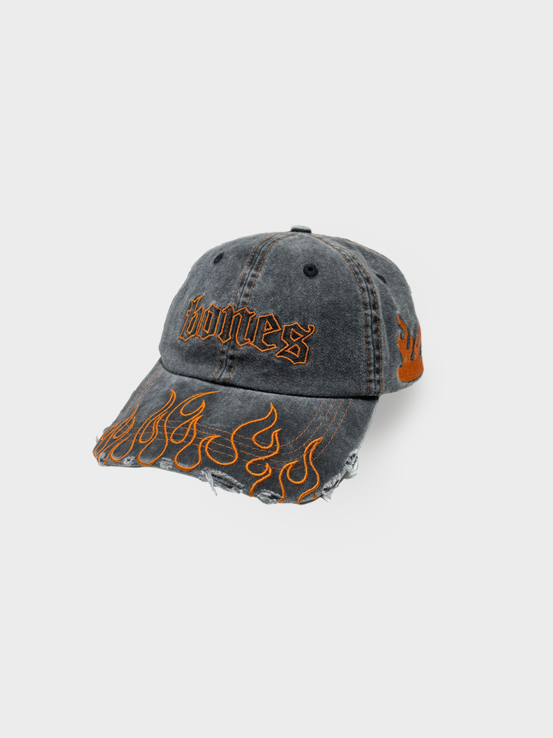 Hot As F* Dad Cap - Washed Black