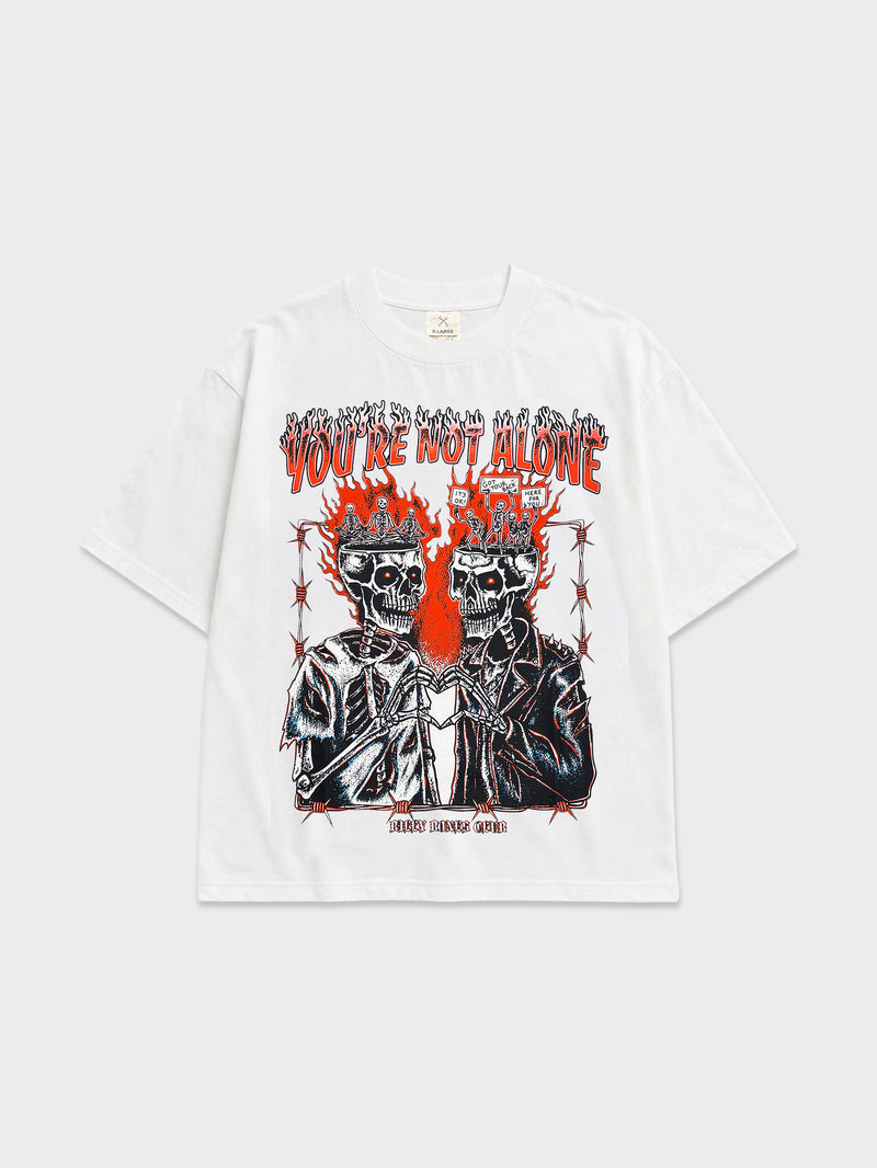 You're Not Alone Slub Tee - Vintage White